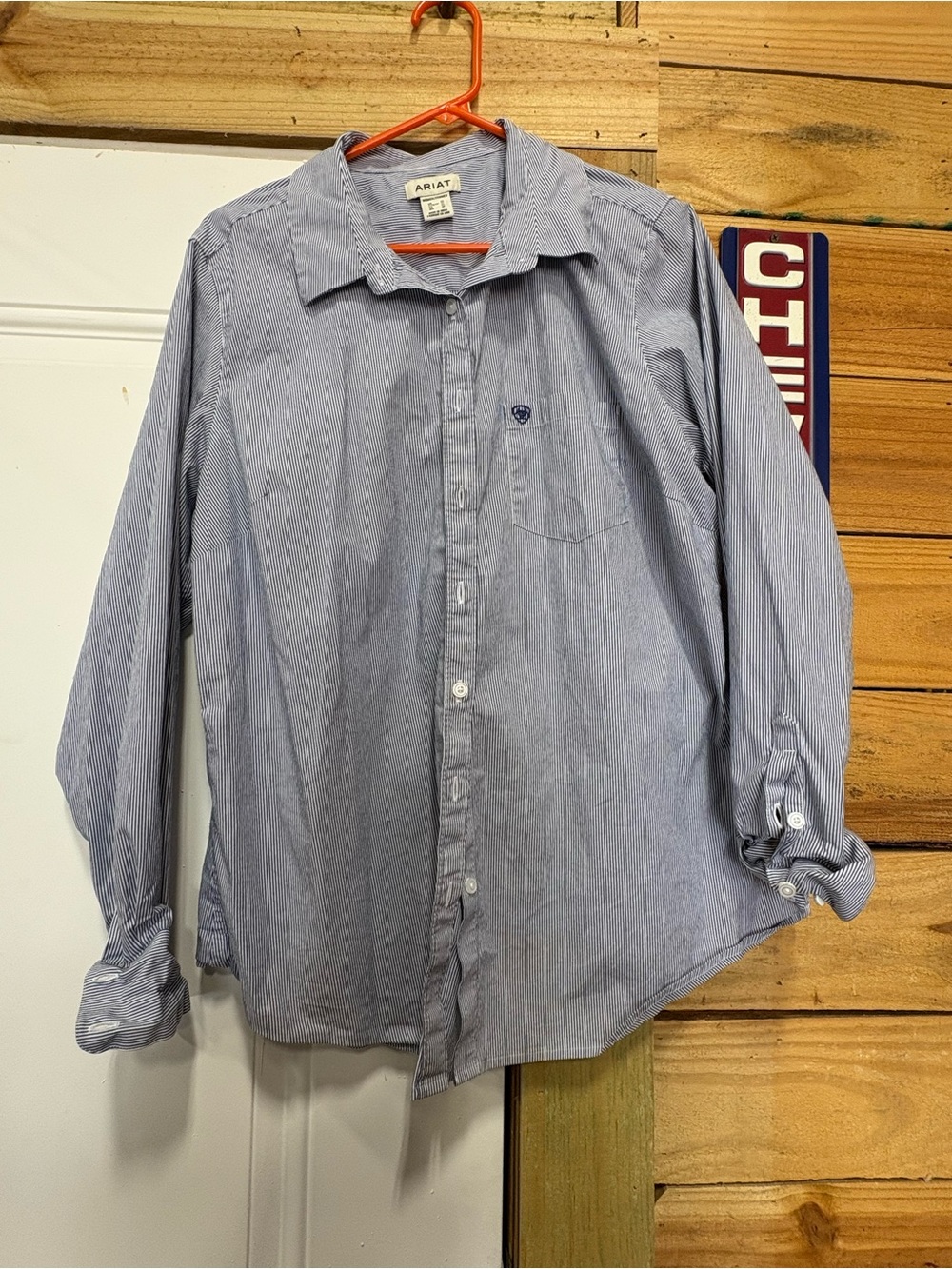 Ariat Women's Blue Pinstripe Button-Down Shirt